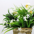 Deluxe designer home decor artificial silk plants wall basket